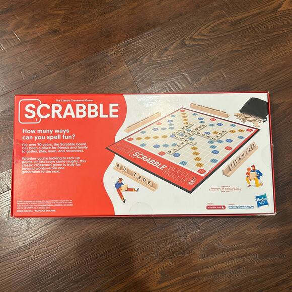 Scrabble Board Game The Classic Crossword Game Word Game for Kids Ages 8 and Up - Picture 2 of 7